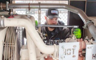 Generac Generator service performed by HM Cragg employee, on location in Minnesota