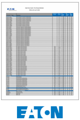 Eaton Q2 Price Change Notification