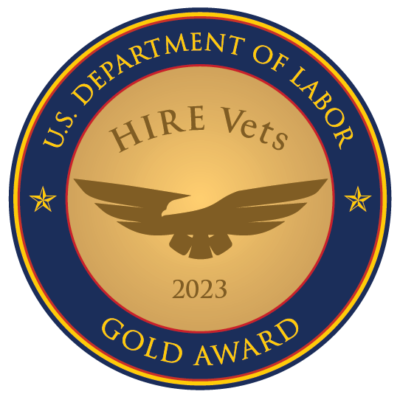 Hire Vets 2023 Gold Award Medallion, US Department of Labor