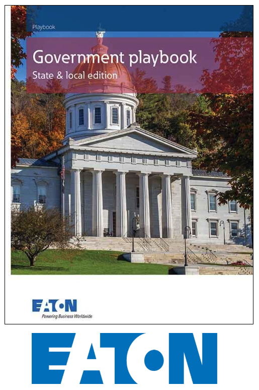 government building as the cover of a playbook, Eaton.